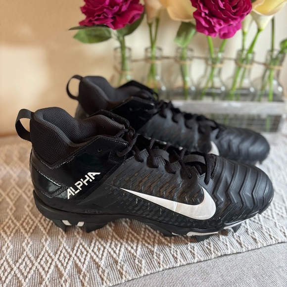 Nike Other - Nike Alpha Menace 2 Shark Football Cleats Size 11W  BV0146-001. Black/White